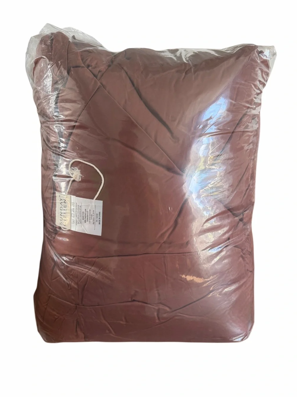 Sunday Citizen Premium Bamboo Bubble Comforter Queen in Chestnut Brown NWOT